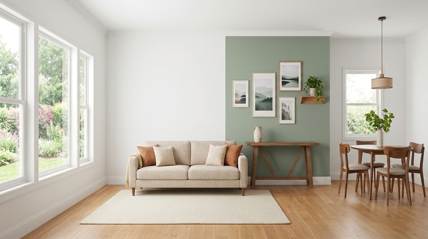 Freshly painted living room by HAB Remodeling & Construction in Houston, TX